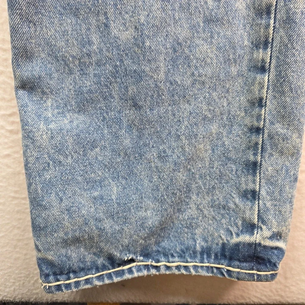 True Religion Ricky Relaxed Straight Men 42 Blue Super‎ T Stitch Acid Wash Jeans